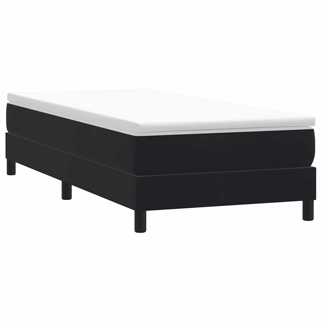 Sommier à lattes de lit sans matelas noir 100x210 cm velours - XIOS