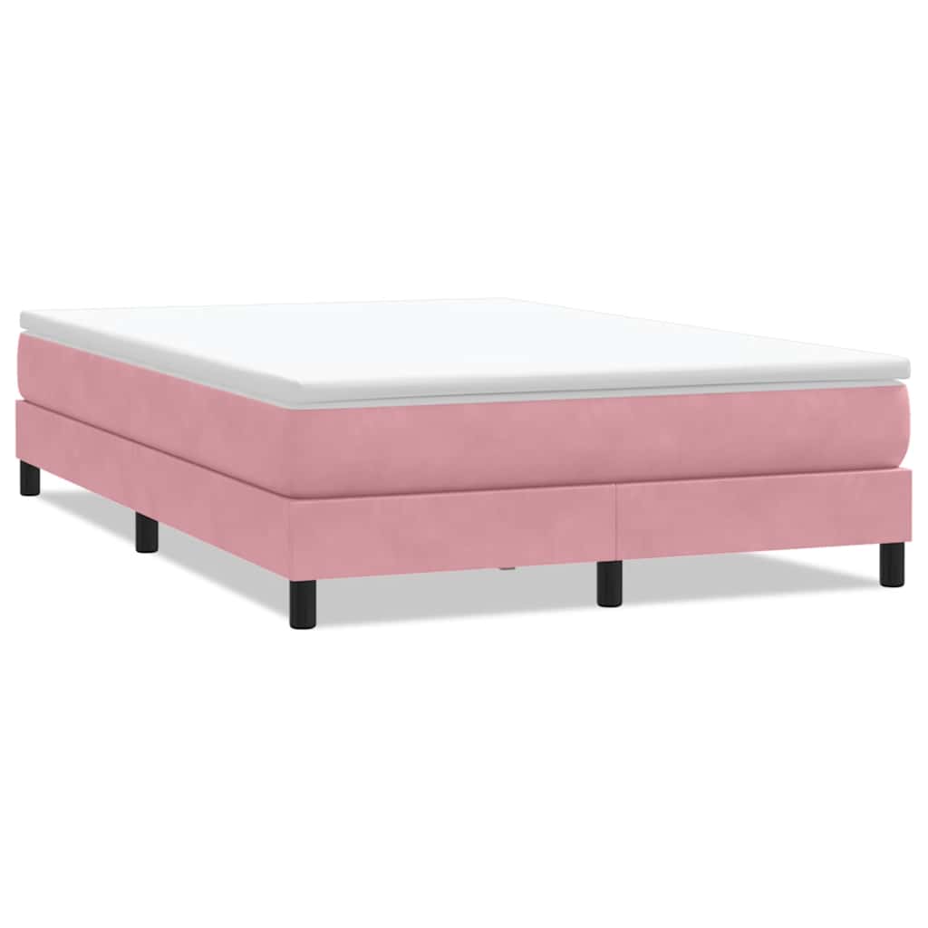 Sommier à lattes de lit sans matelas rose 160x210 cm velours - XIOS