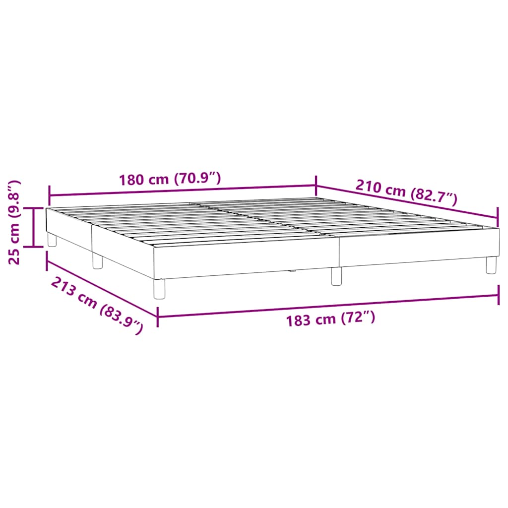 Sommier à lattes de lit sans matelas 180x210 cm velours - XIOS