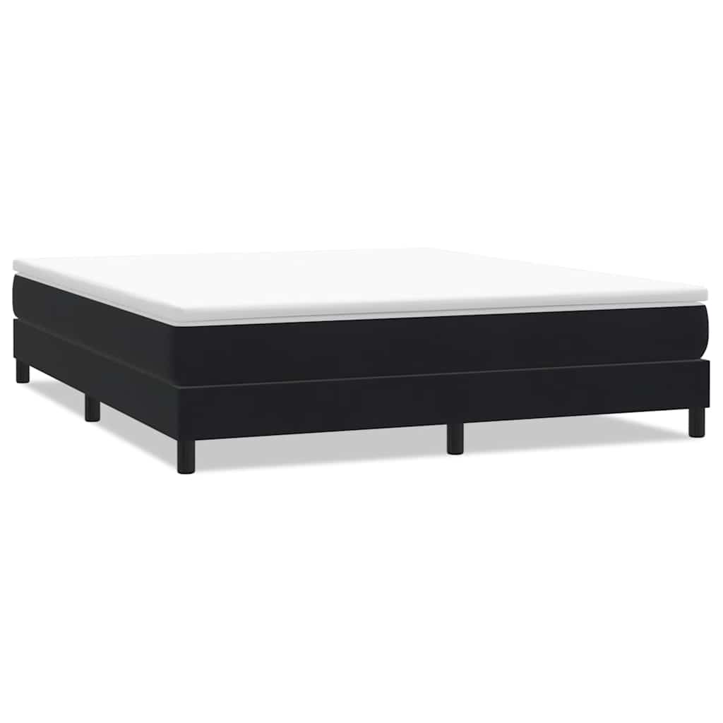 Sommier à lattes de lit sans matelas noir 180x210 cm velours - XIOS