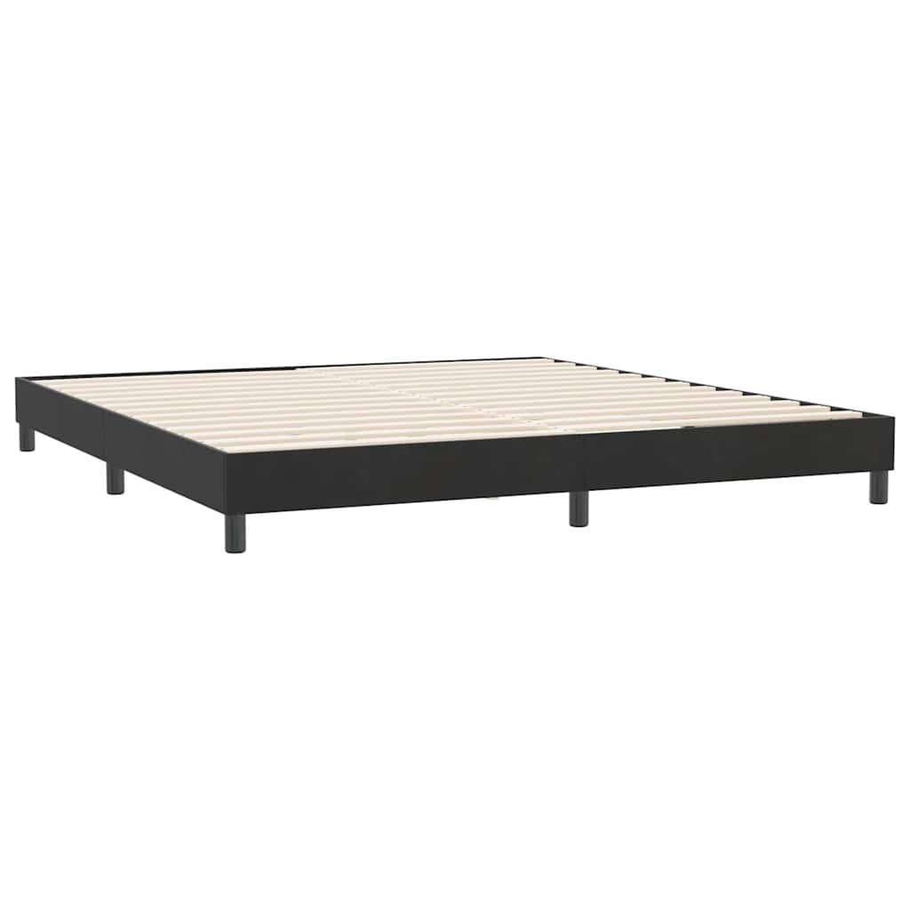 Sommier à lattes de lit sans matelas noir 180x210 cm velours - XIOS