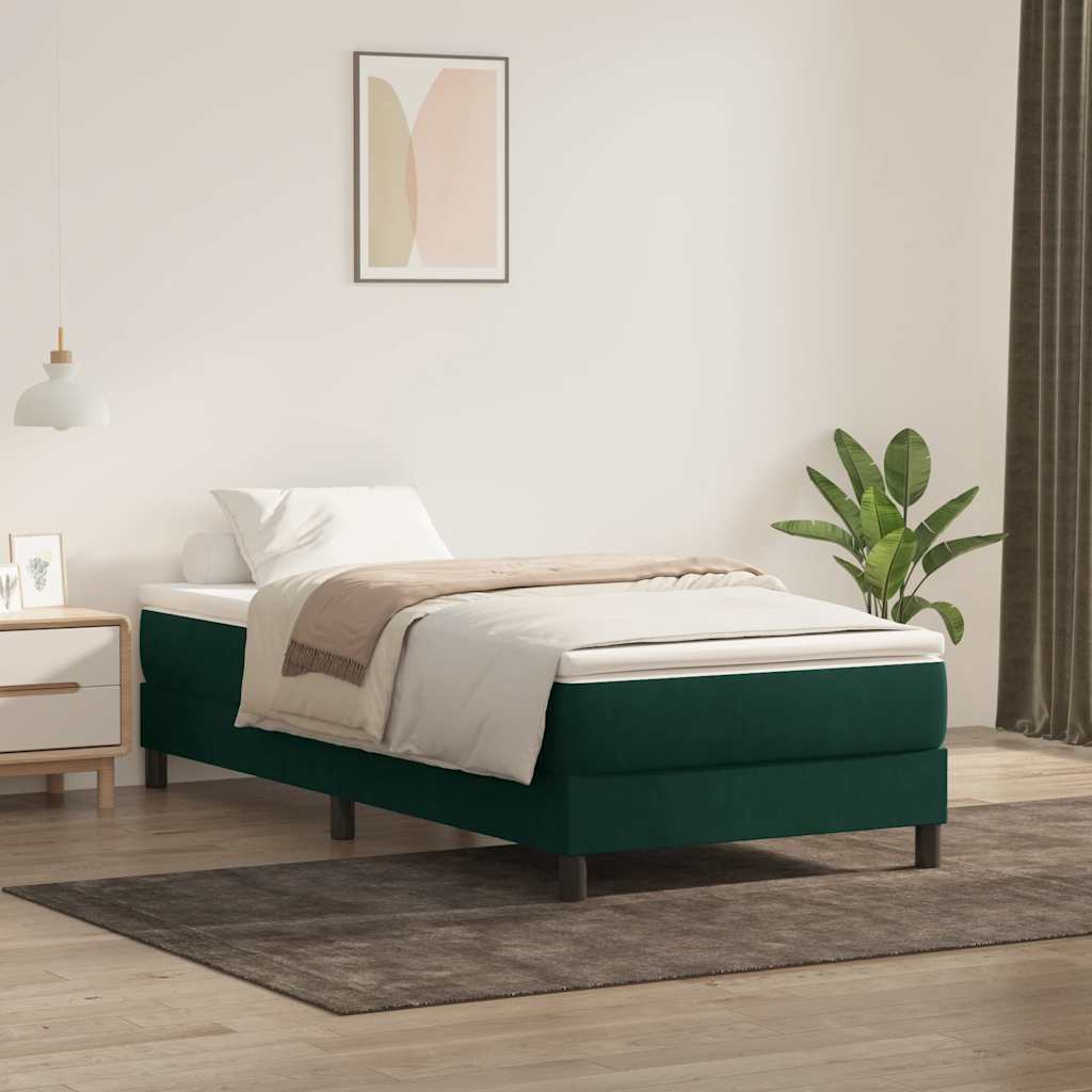 Sommier à lattes de lit sans matelas vert foncé 80x220 cm - XIOS