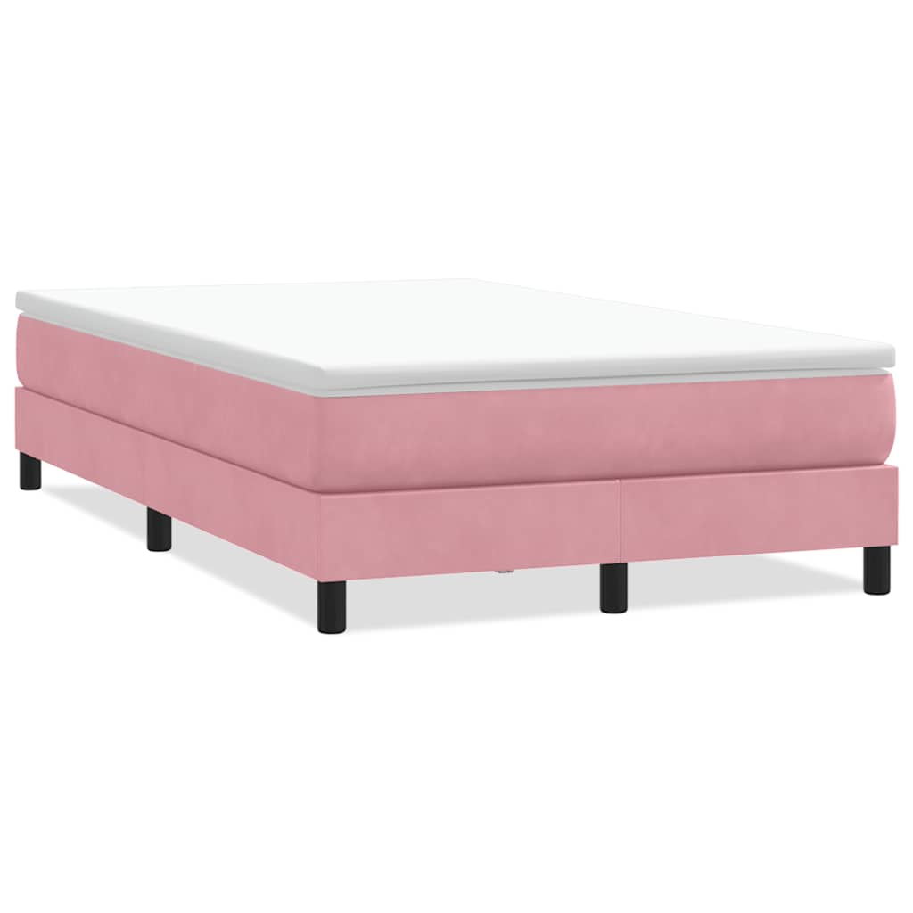 Sommier à lattes de lit sans matelas rose 120x220 cm velours - XIOS