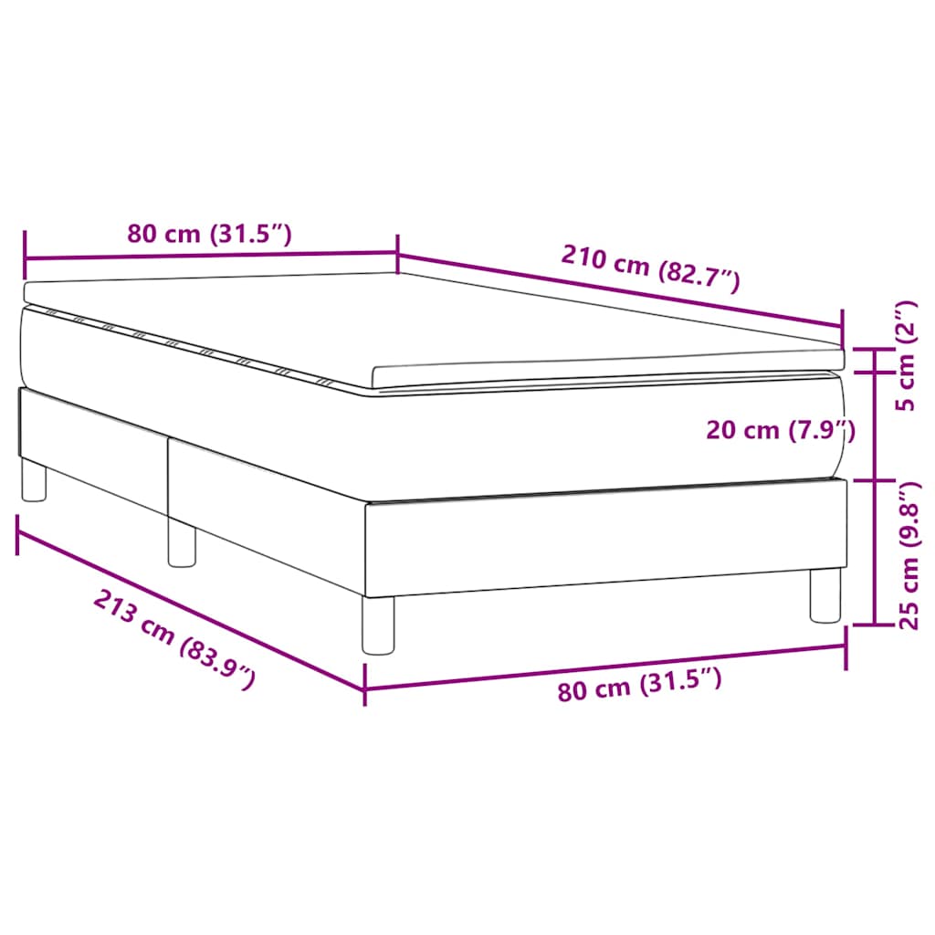 Sommier à lattes de lit et matelas gris clair 80x210 cm velours - XIOS