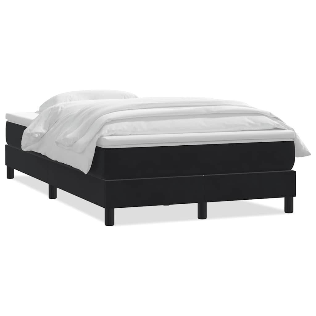 Sommier à lattes de lit avec matelas noir 120x210 cm velours - XIOS
