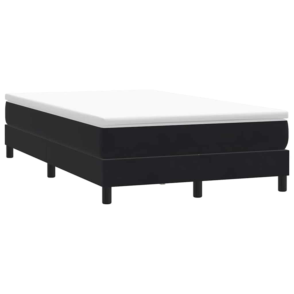 Sommier à lattes de lit avec matelas noir 120x210 cm velours - XIOS