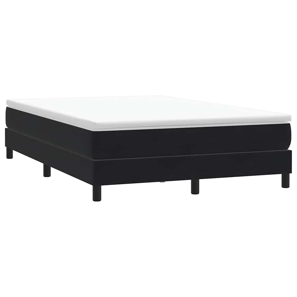 Sommier à lattes de lit avec matelas noir 160x210 cm velours - XIOS