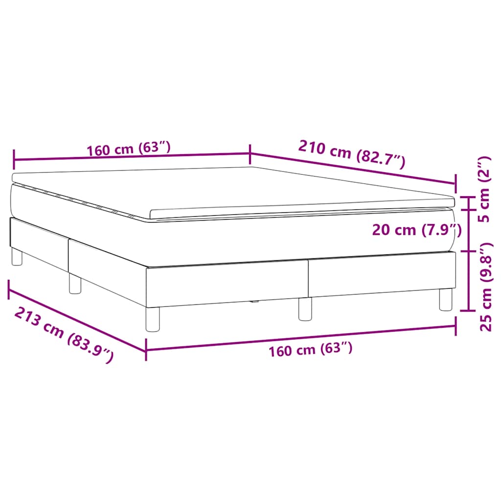 Sommier à lattes de lit avec matelas rose 160x210 cm velours - XIOS