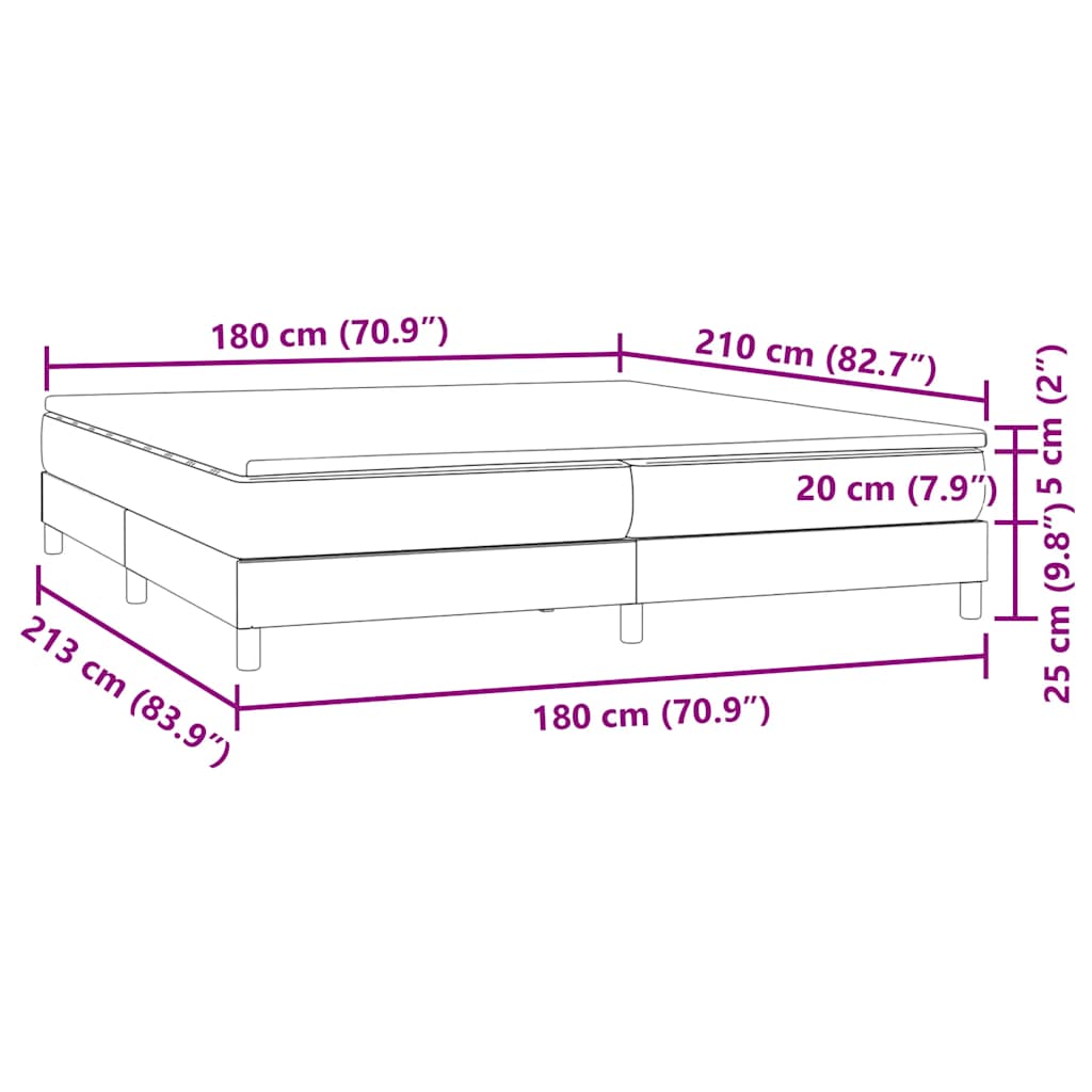 Sommier à lattes de lit avec matelas rose 180x210 cm velours - XIOS