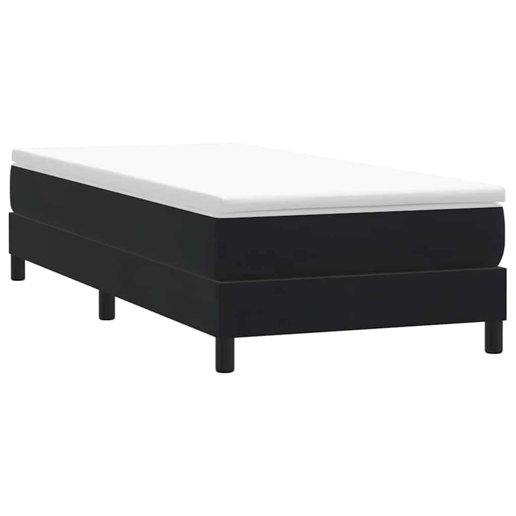Sommier à lattes de lit avec matelas noir 80x220 cm velours - XIOS