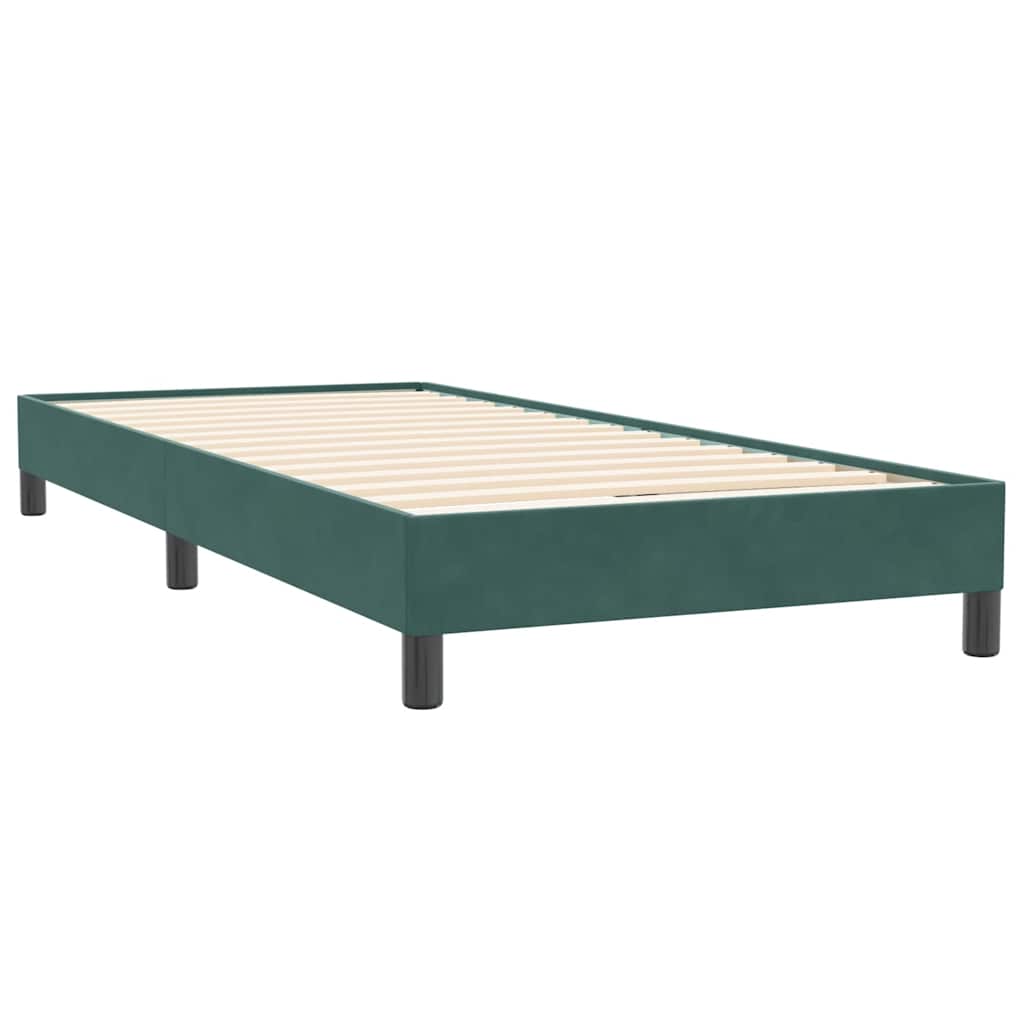 Sommier à lattes de lit et matelas vert foncé 80x220 cm velours - XIOS