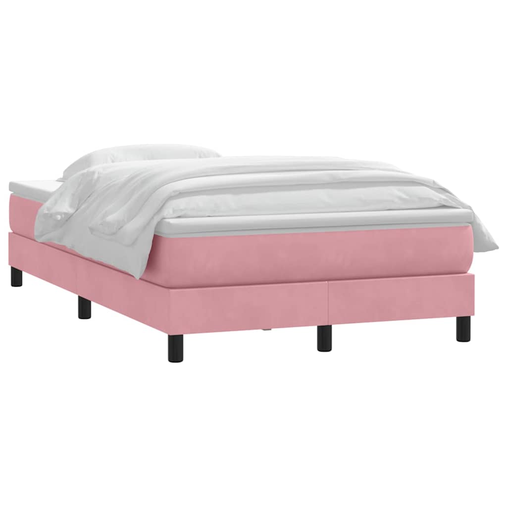 Sommier à lattes de lit avec matelas rose 120x220 cm velours - XIOS