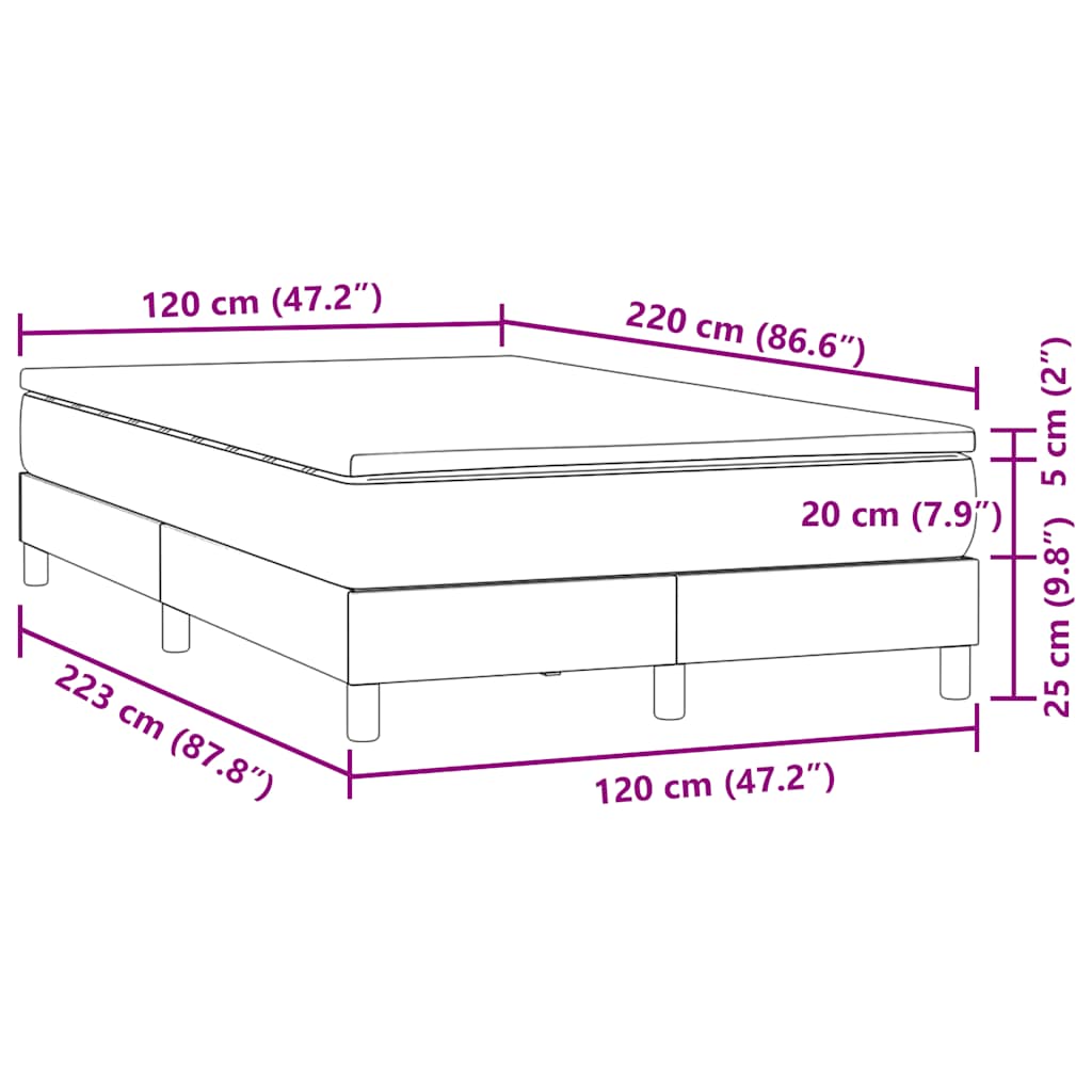 Sommier à lattes de lit avec matelas rose 120x220 cm velours - XIOS