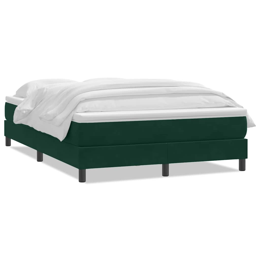 Sommier à lattes de lit et matelas vert foncé 160x220cm velours - XIOS