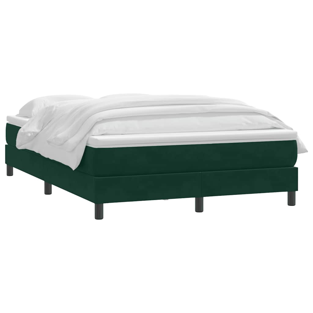 Sommier à lattes de lit et matelas vert foncé 160x220cm velours - XIOS