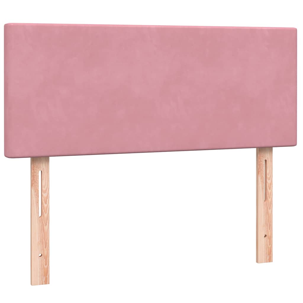 Sommier à lattes de lit avec matelas rose 120x210 cm velours - XIOS