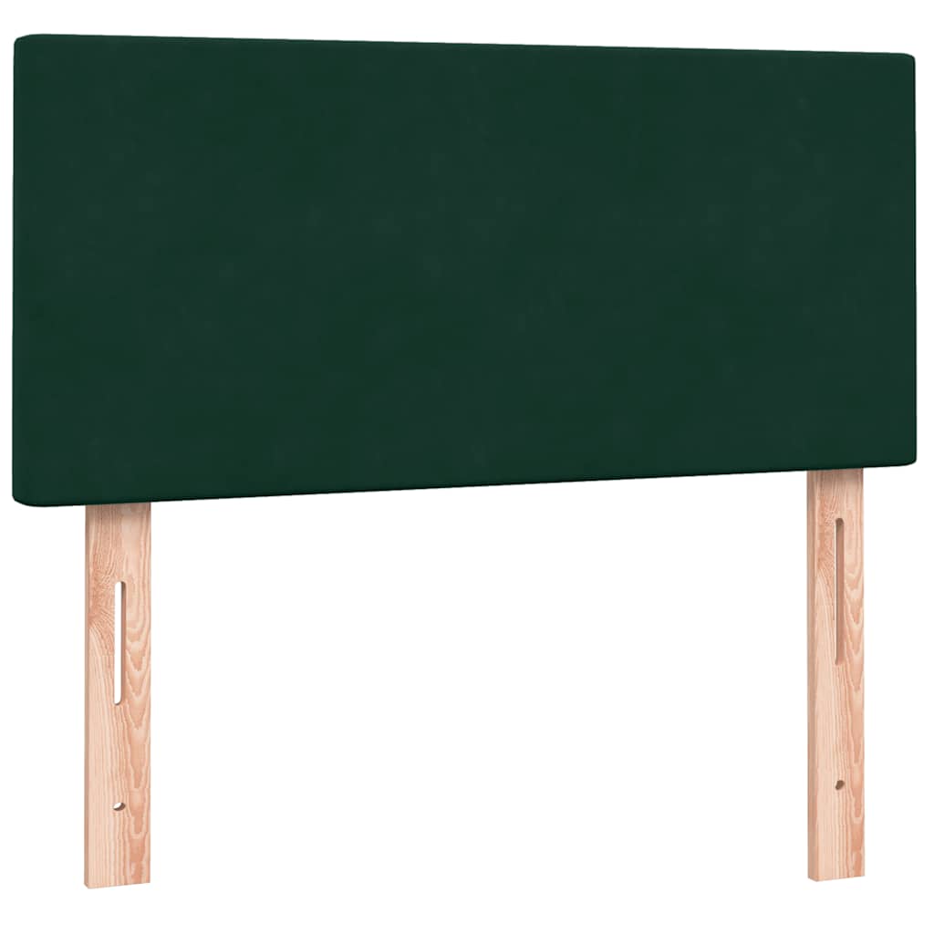 Sommier à lattes de lit et matelas vert foncé 80x220 cm velours - XIOS