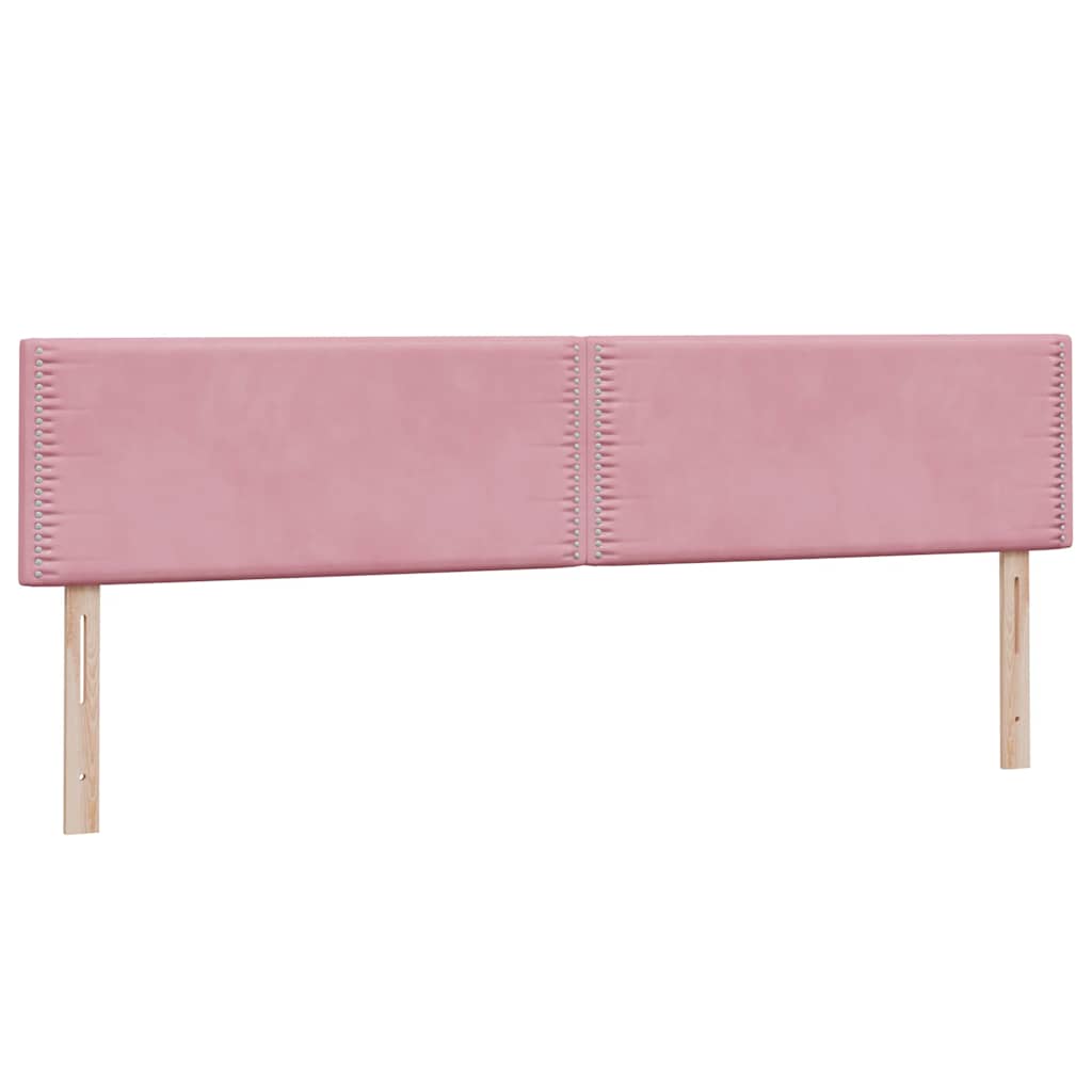 Sommier à lattes de lit avec matelas rose 180x210 cm velours - XIOS