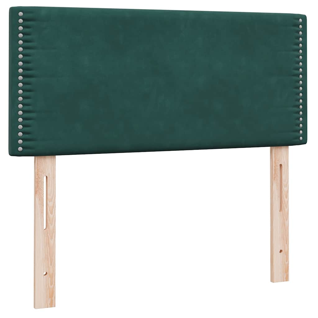 Sommier à lattes de lit et matelas vert foncé 80x220 cm velours - XIOS