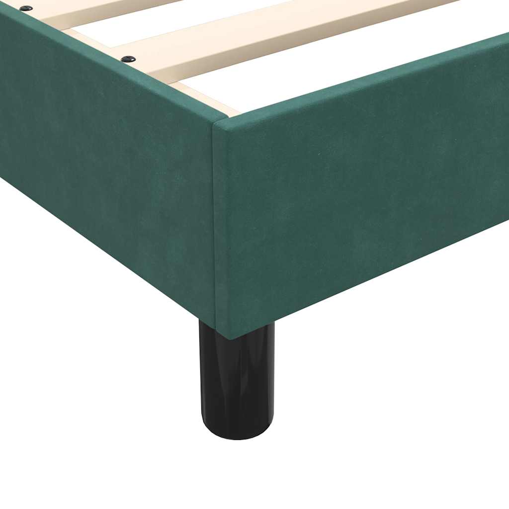 Sommier à lattes de lit et matelas vert foncé 80x220 cm velours - XIOS
