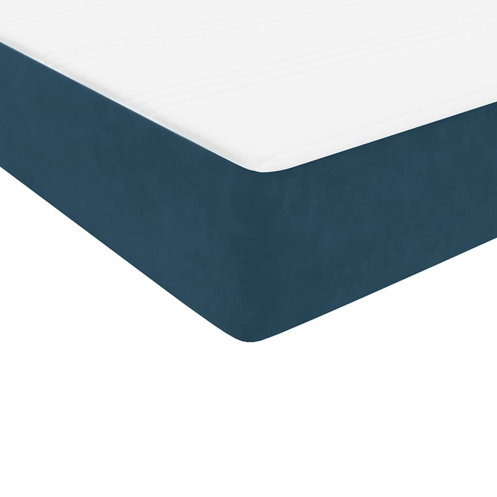 Sommier à lattes de lit et matelas bleu foncé 80x210 cm velours - XIOS