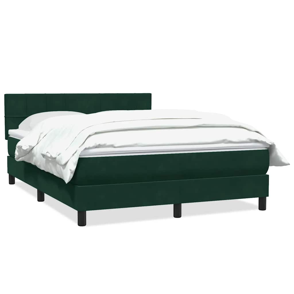 Sommier à lattes de lit et matelas vert foncé 160x220cm velours - XIOS