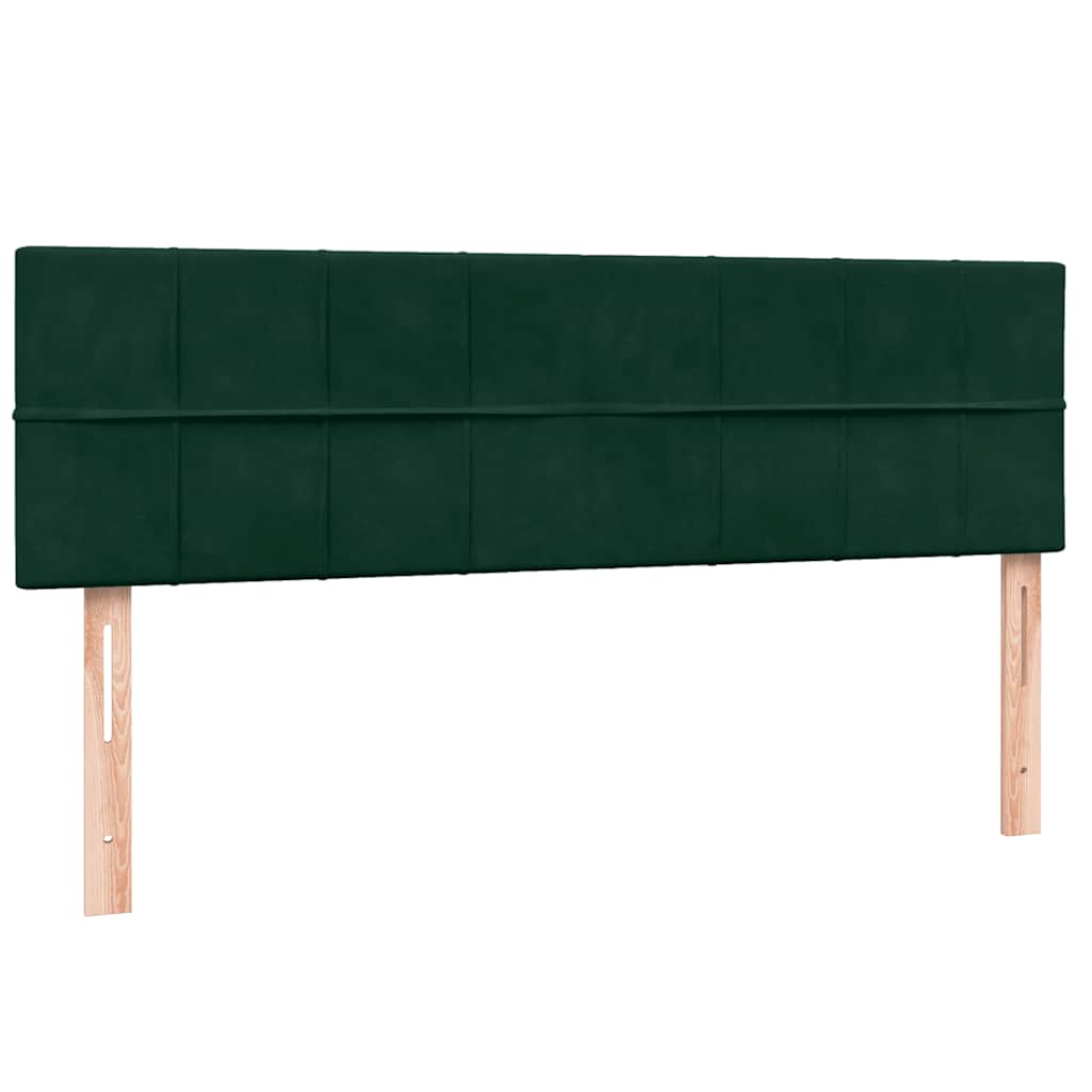 Sommier à lattes de lit et matelas vert foncé 160x220cm velours - XIOS