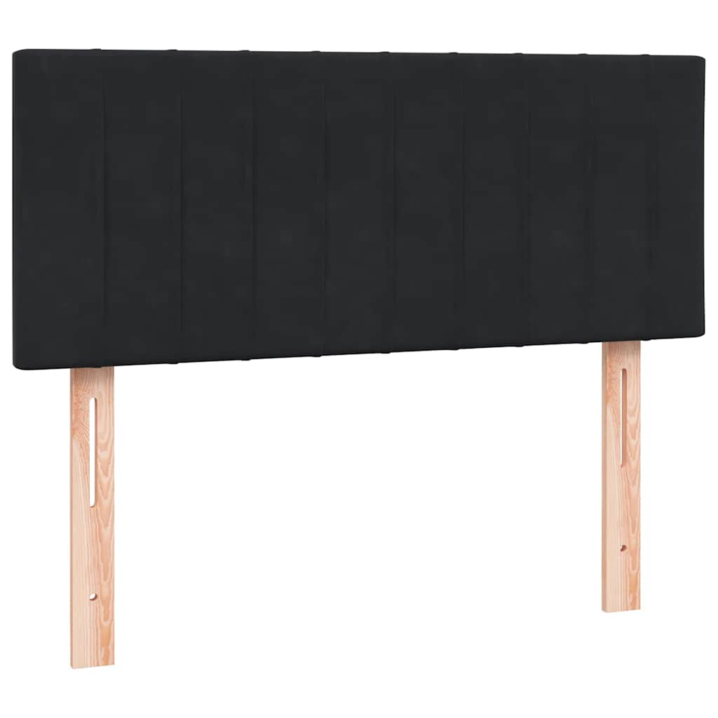 Sommier à lattes de lit avec matelas noir 120x210 cm velours - XIOS