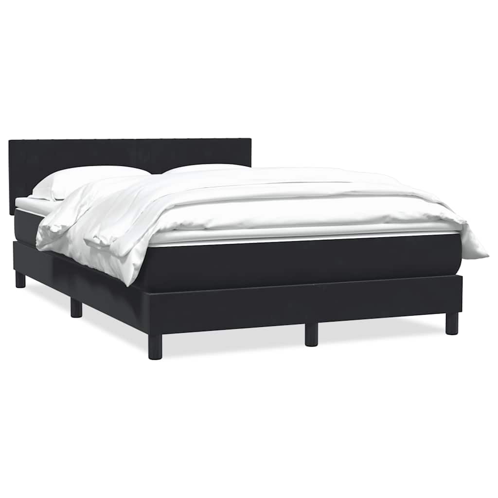 Sommier à lattes de lit avec matelas noir 160x210 cm velours - XIOS