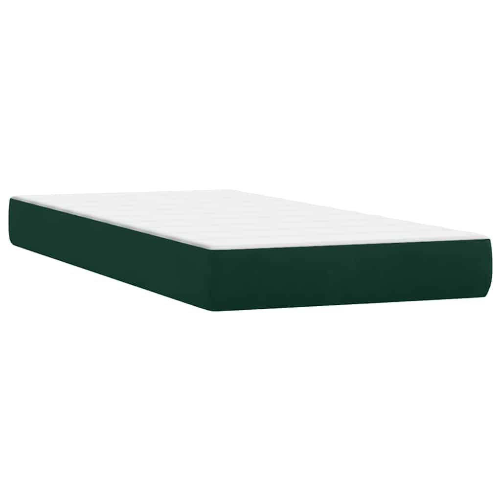 Sommier à lattes de lit et matelas vert foncé 80x220 cm velours - XIOS