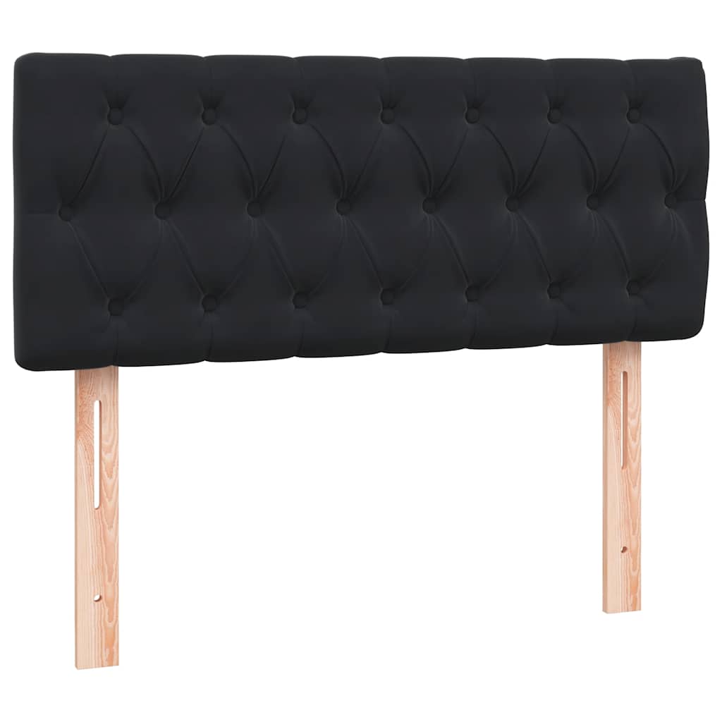 Sommier à lattes de lit avec matelas noir 120x210 cm velours - XIOS