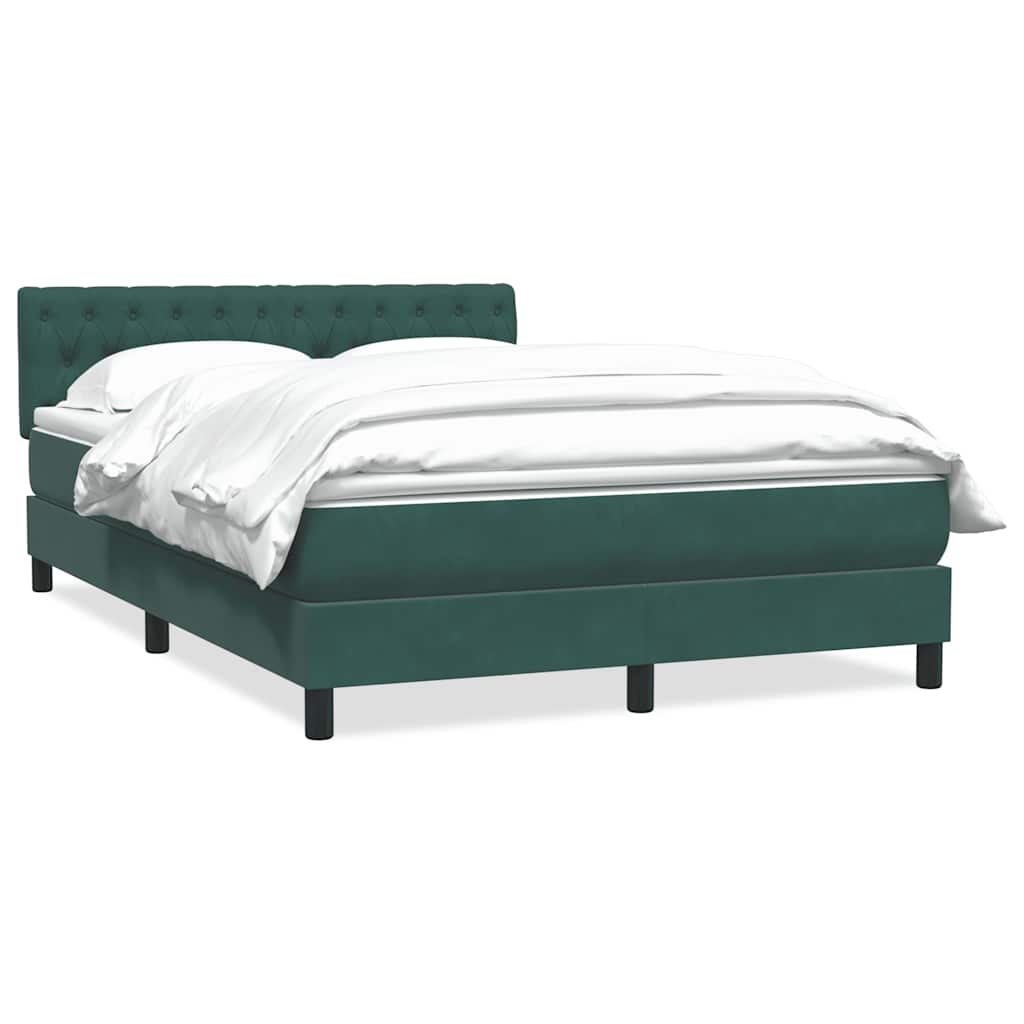 Sommier à lattes de lit et matelas vert foncé 160x210cm velours - XIOS