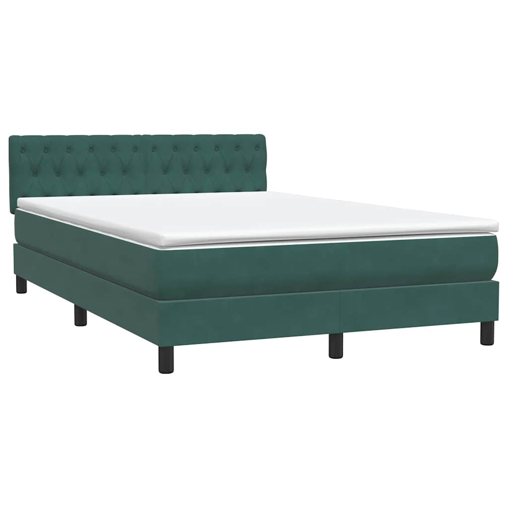Sommier à lattes de lit et matelas vert foncé 160x210cm velours - XIOS