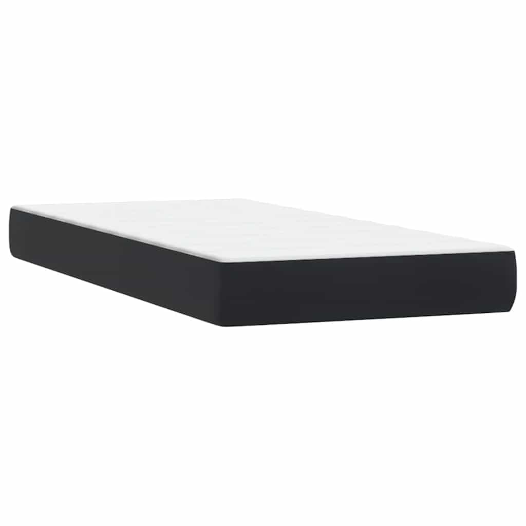 Sommier à lattes de lit avec matelas noir 80x220 cm velours - XIOS