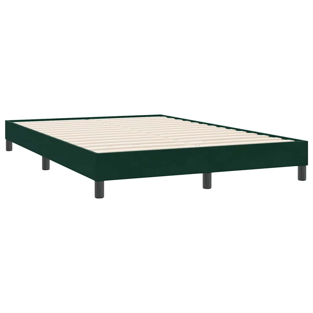 Sommier à lattes de lit et matelas et LED vert foncé 160x220cm velours - XIOS
