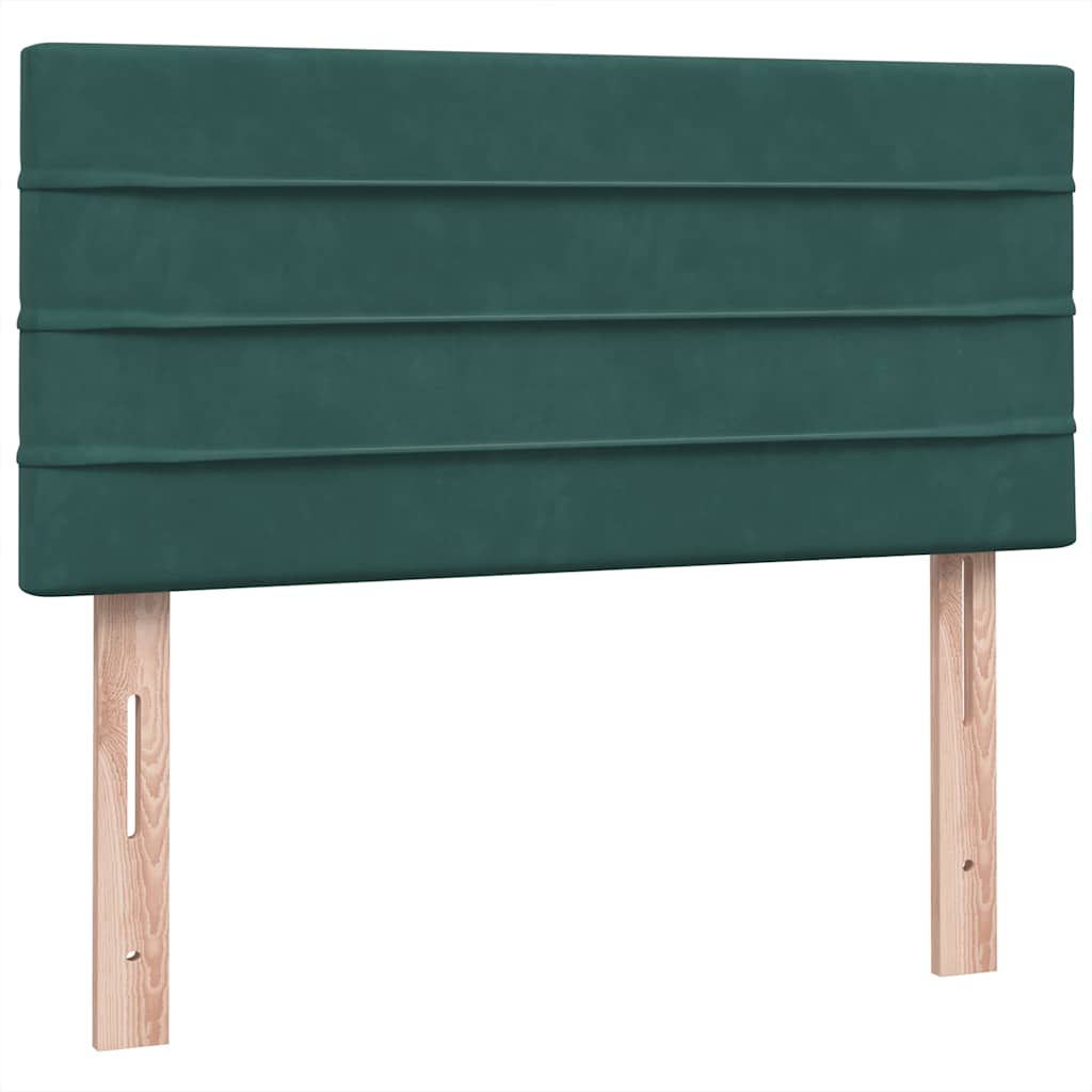 Sommier à lattes de lit et matelas et LED vert foncé 90x210 cm velours - XIOS