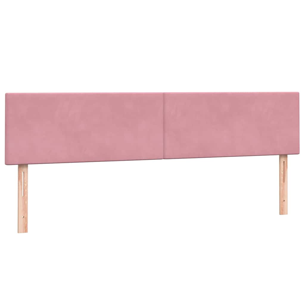 Sommier à lattes de lit avec matelas rose 180x210 cm velours - XIOS