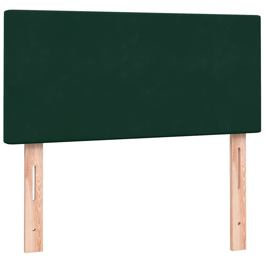 Sommier à lattes de lit et matelas vert foncé 80x220 cm velours - XIOS