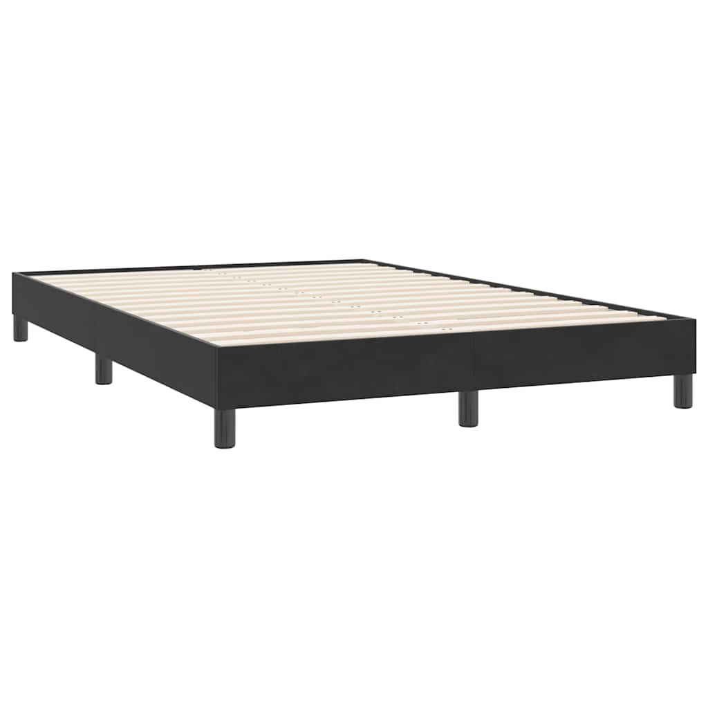 Sommier à lattes de lit avec matelas noir 160x220 cm velours - XIOS