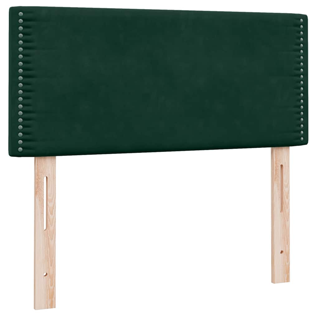 Sommier à lattes de lit et matelas vert foncé 80x220 cm velours - XIOS