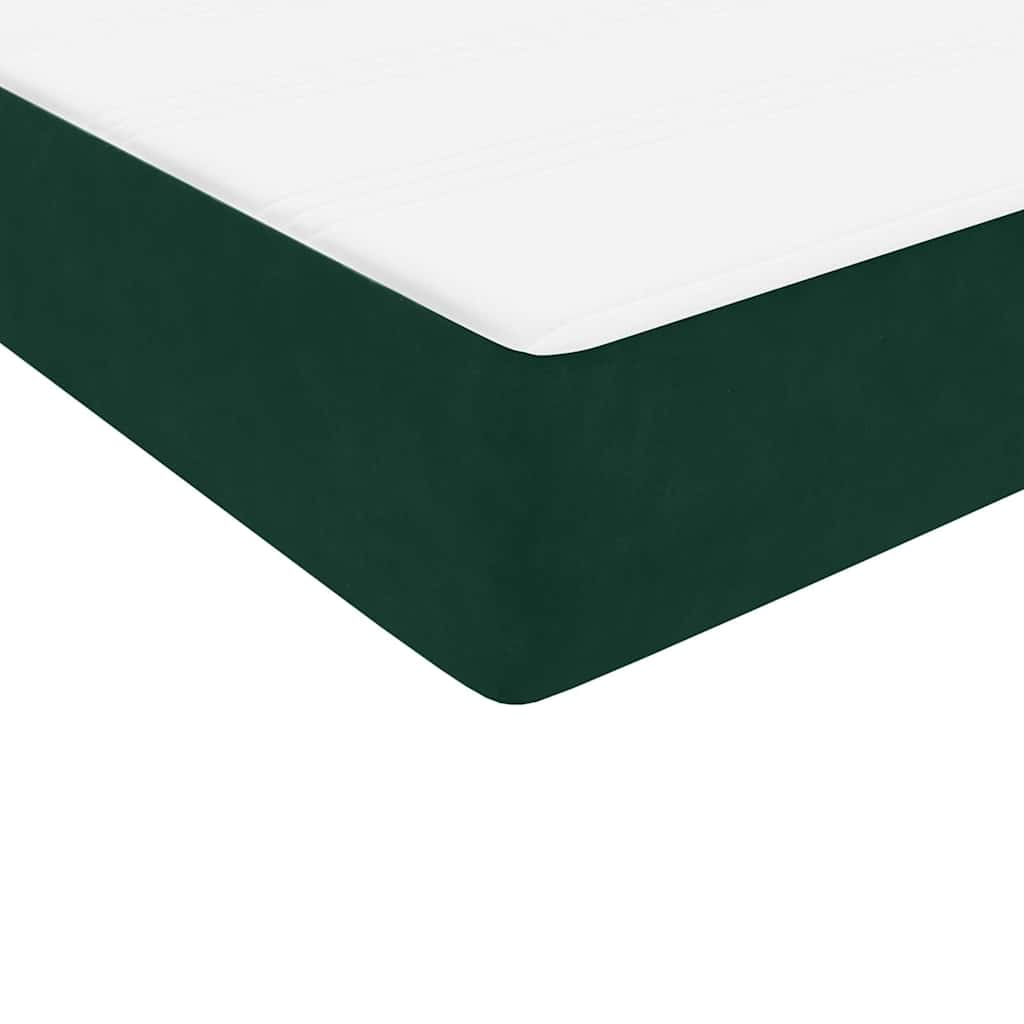 Sommier à lattes de lit et matelas vert foncé 80x220 cm velours - XIOS