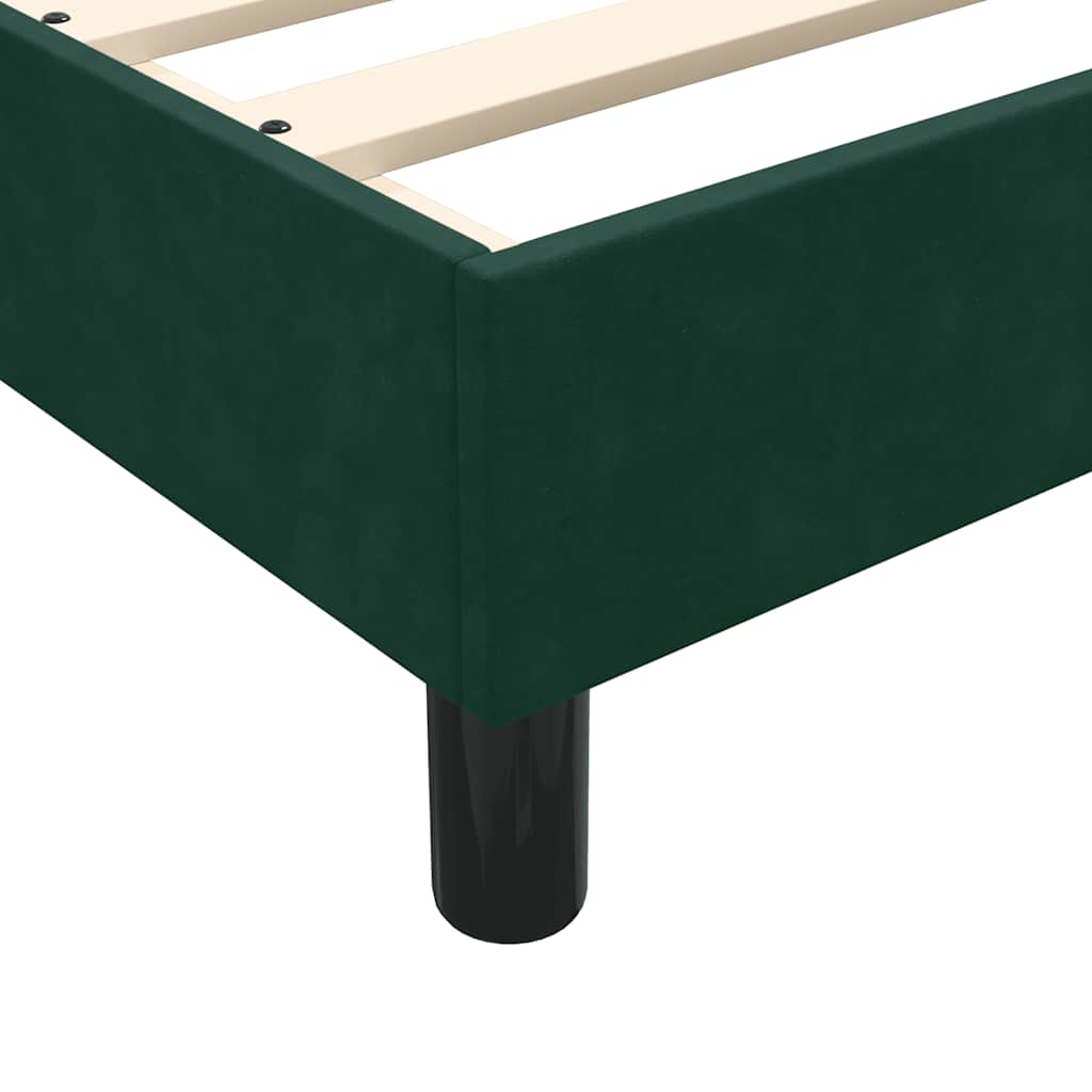 Sommier à lattes de lit et matelas vert foncé 80x220 cm velours - XIOS