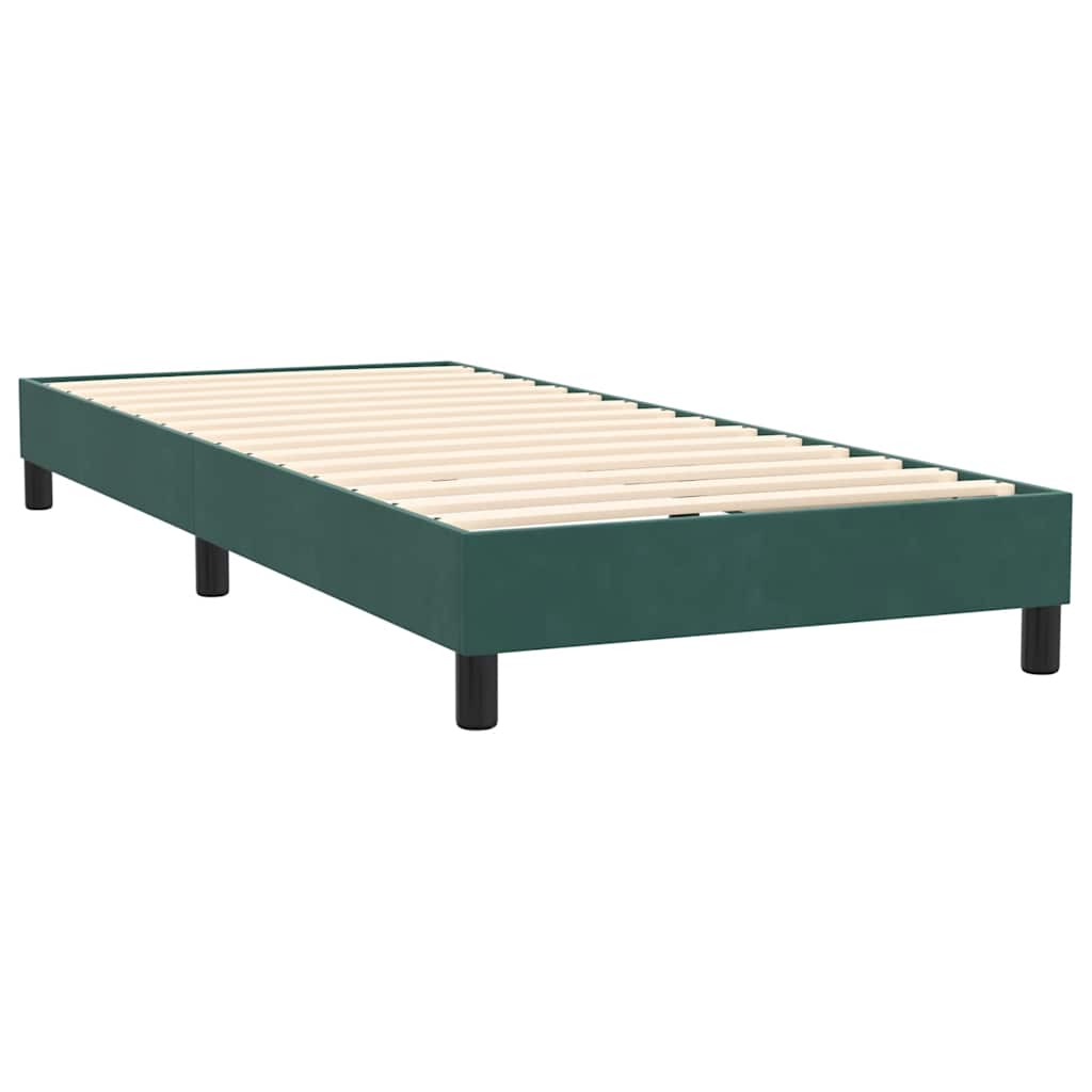 Sommier à lattes de lit et matelas vert foncé 80x220 cm velours - XIOS
