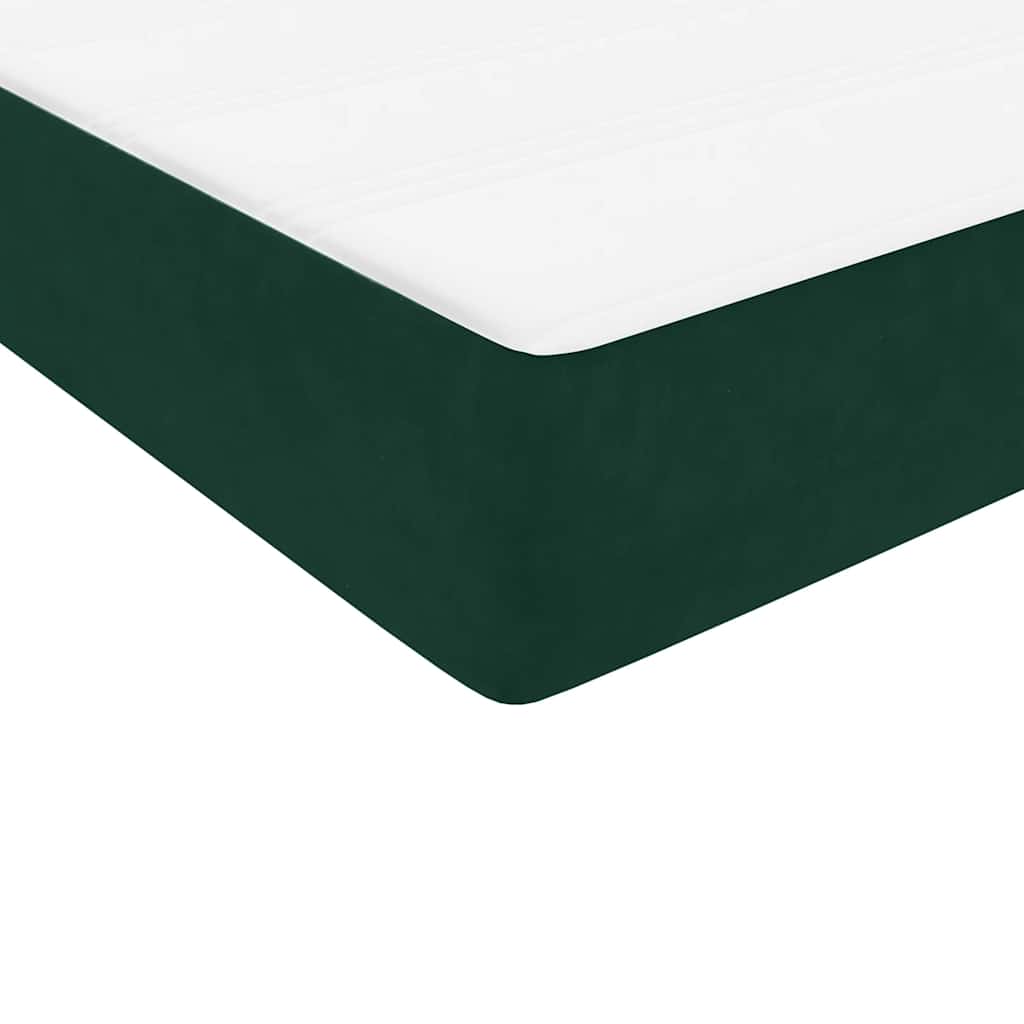 Sommier à lattes de lit et matelas vert foncé 80x220 cm velours - XIOS