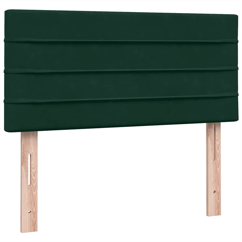 Sommier à lattes de lit et matelas vert foncé 80x220 cm velours - XIOS