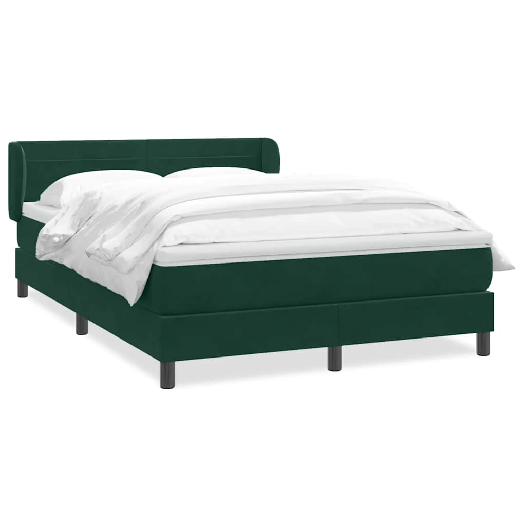 Sommier à lattes de lit et matelas vert foncé 160x220cm velours - XIOS
