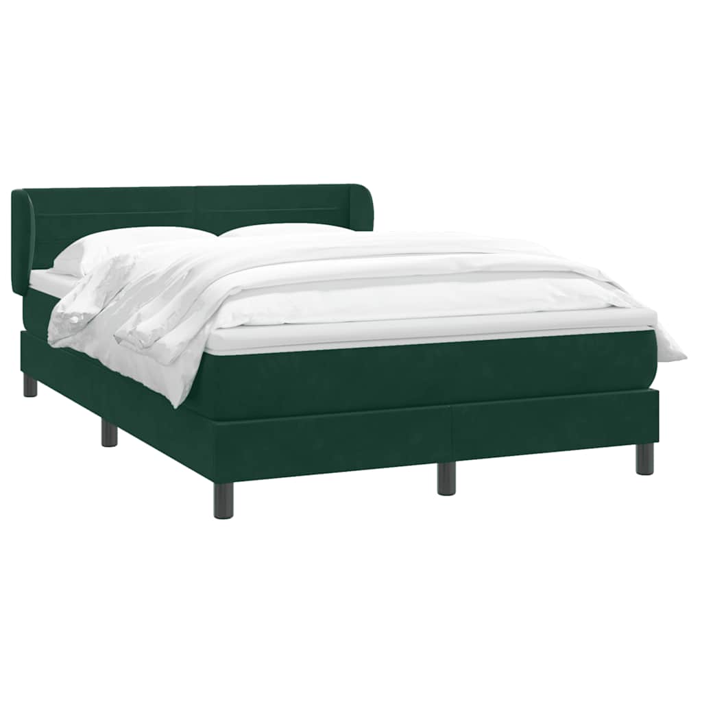 Sommier à lattes de lit et matelas vert foncé 160x220cm velours - XIOS