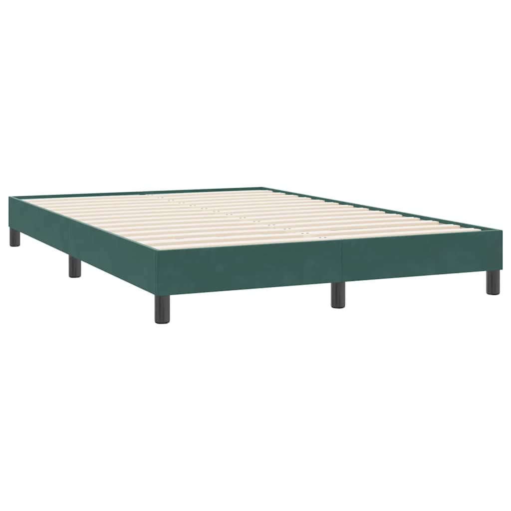 Sommier à lattes de lit et matelas vert foncé 160x220cm velours - XIOS