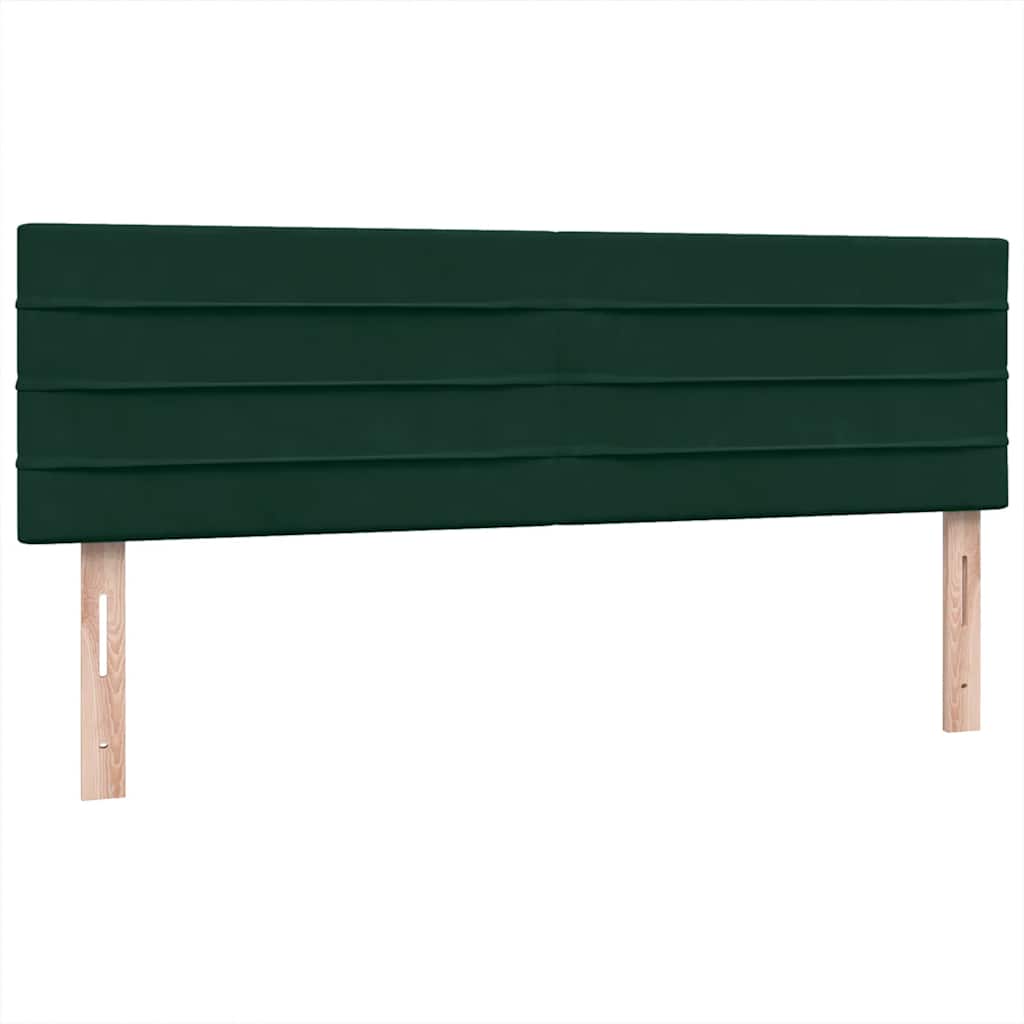 Sommier à lattes de lit et matelas vert foncé 160x220cm velours - XIOS