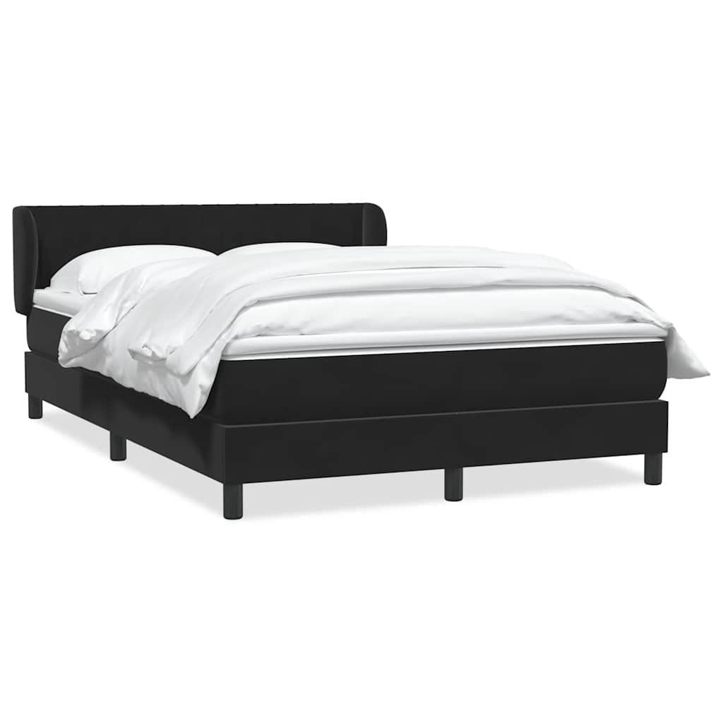 Sommier à lattes de lit avec matelas noir 160x210 cm velours - XIOS